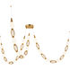 Tentacles LED 75.88 inch Aged Gold Brass Pendant Ceiling Light